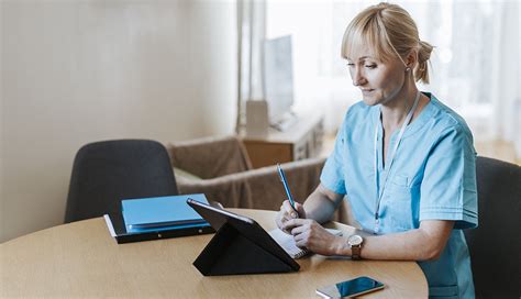 Nurse working from home
